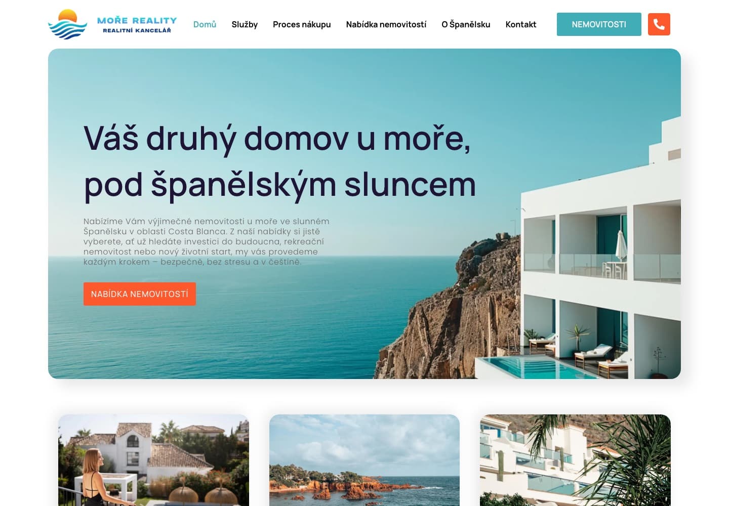 Náhled webu vytvořeného týmem Vytvořit web